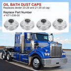 Set of 4 Oil Bath Caps for Dexter Trailer Axles (21-35 LCI 8000#)