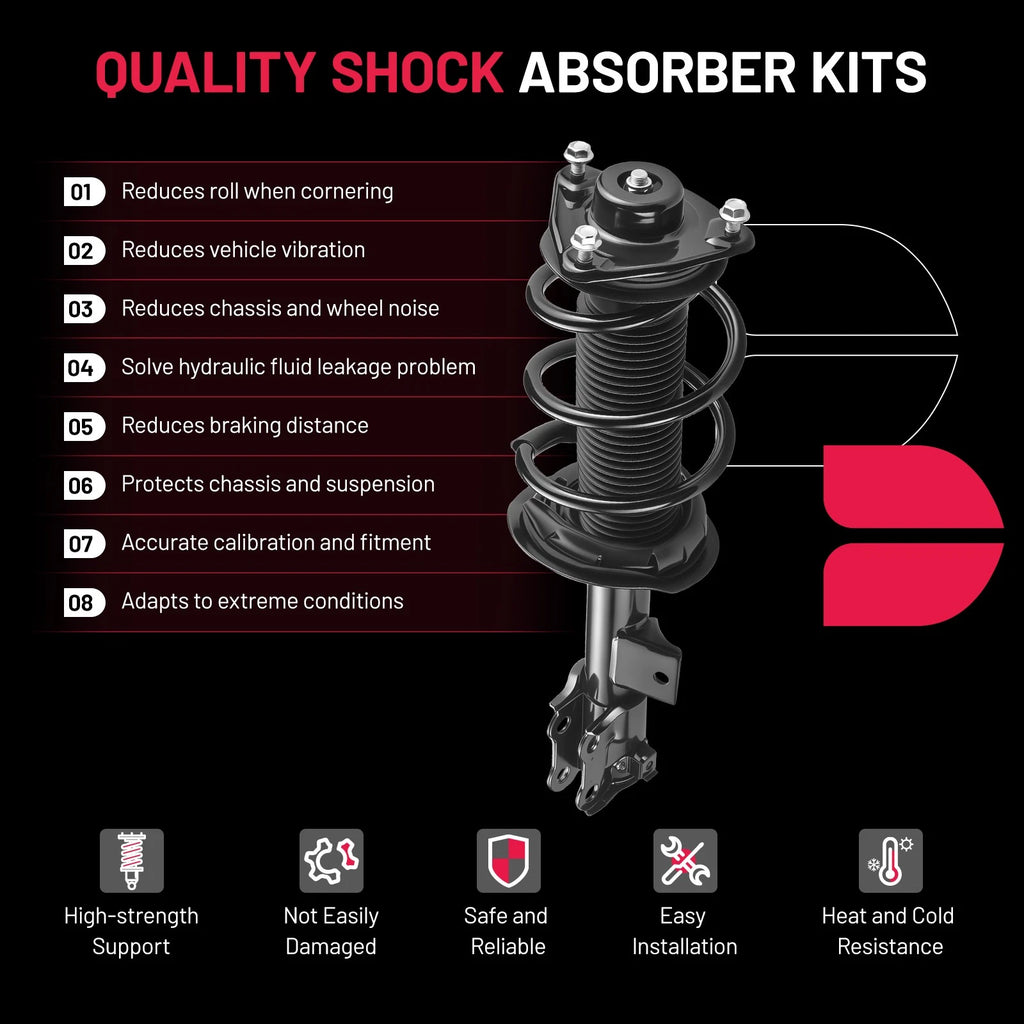 Front Struts Rear Shocks Sway Bars Kit for Hyundai Sonata 2012–2014 and Kia Optima 2012–2015