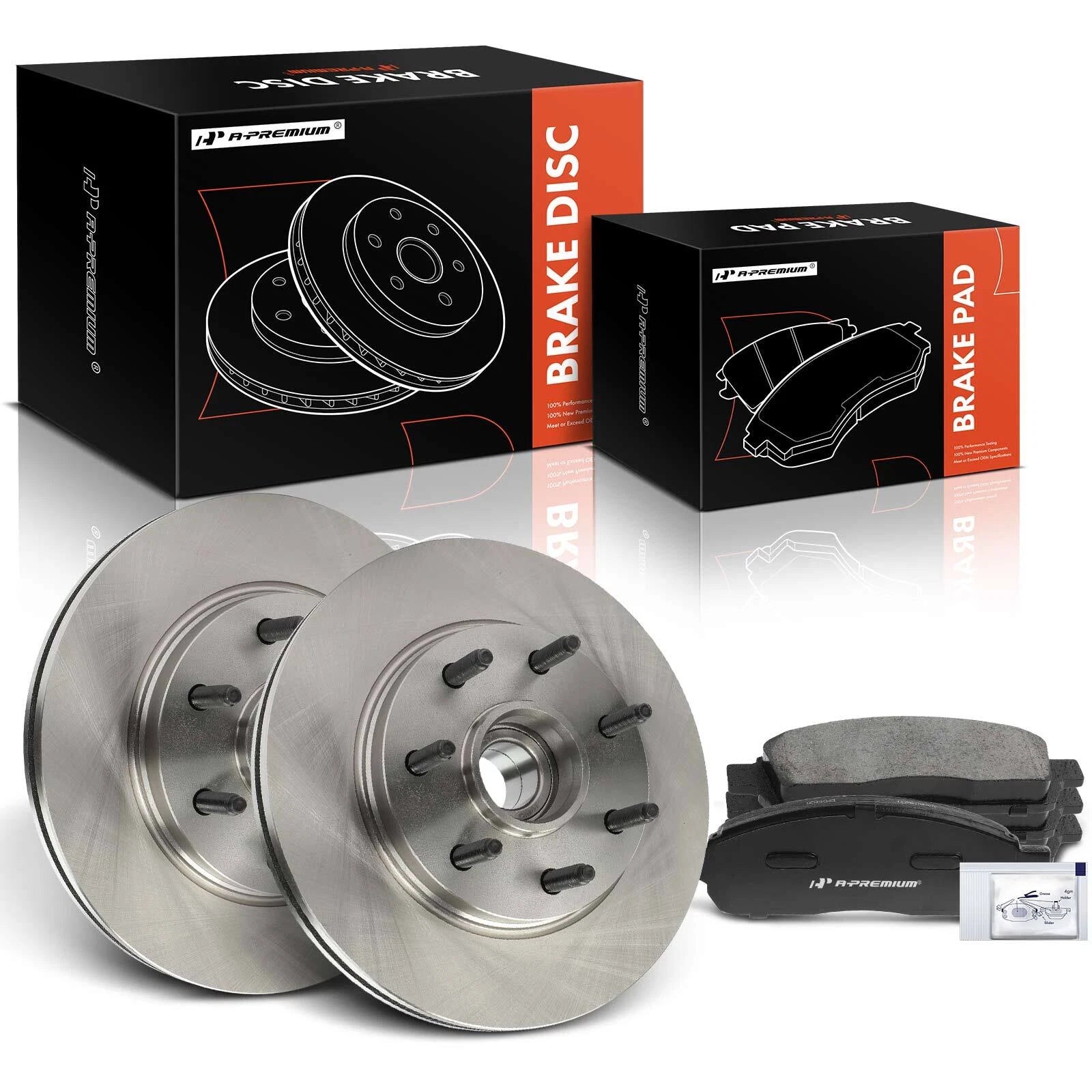 Front Disc Brake Rotor & Ceramic Pad Set for Ford F-150 (2004–2008)