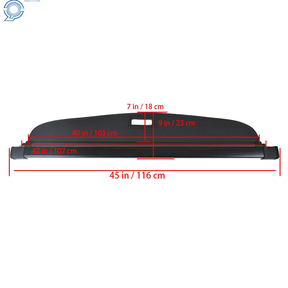 Trunk Shade for Toyota Prius (2016-2020) Cargo Cover Shield Black