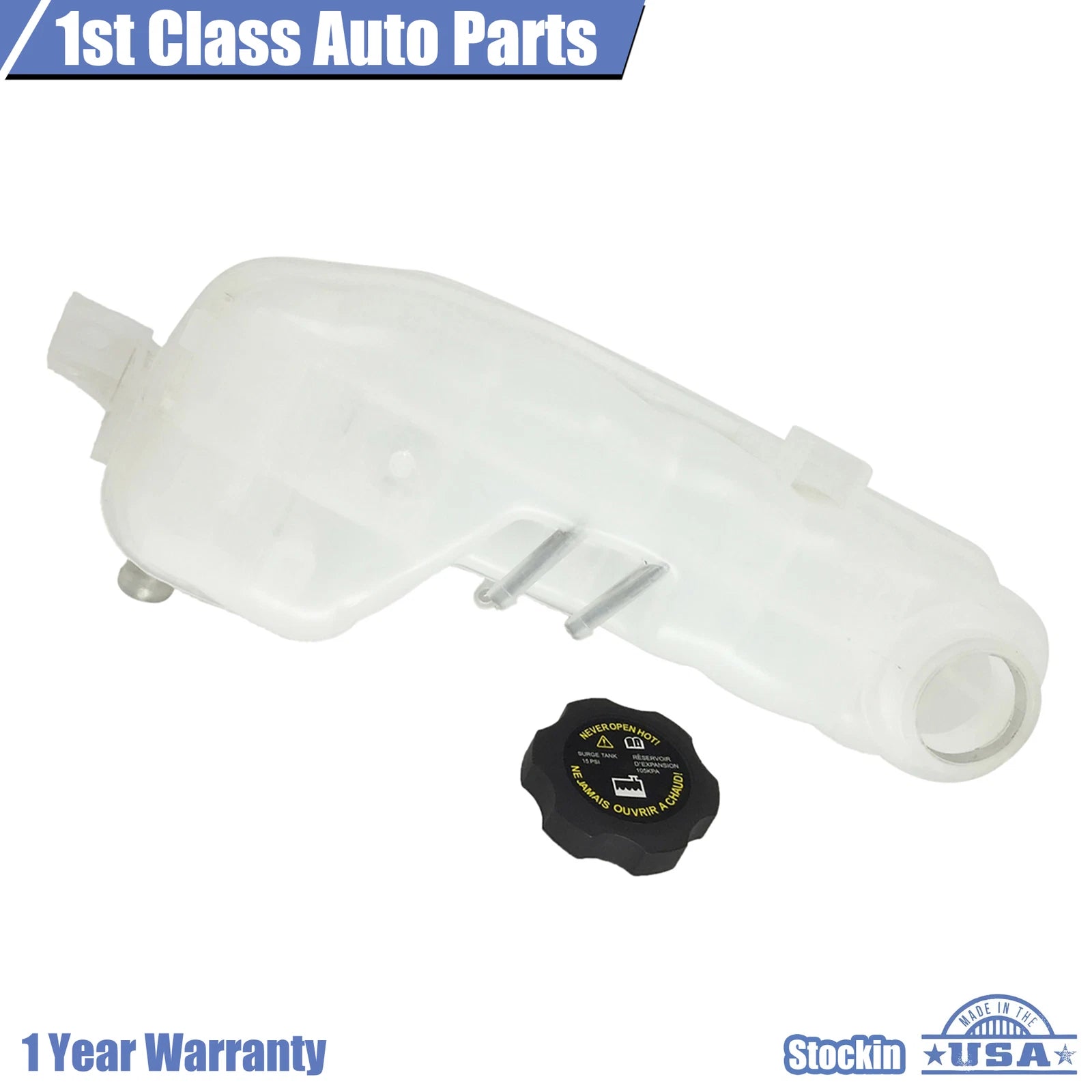 Radiator Coolant Overflow Expansion Tank w/Cap for Chevrolet Pontiac