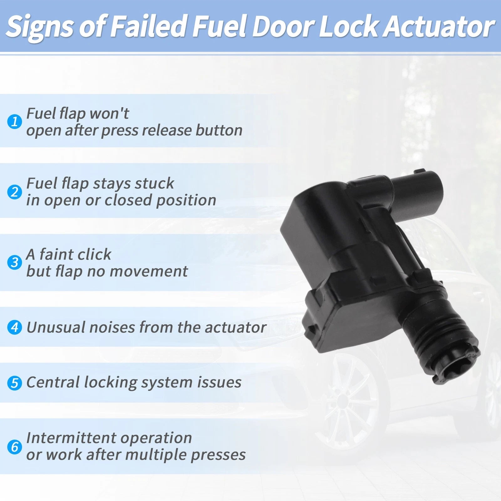 Fuel Filler Flap Door Latch Lock Actuator Motor for Mercedes-Benz (2000–2005)