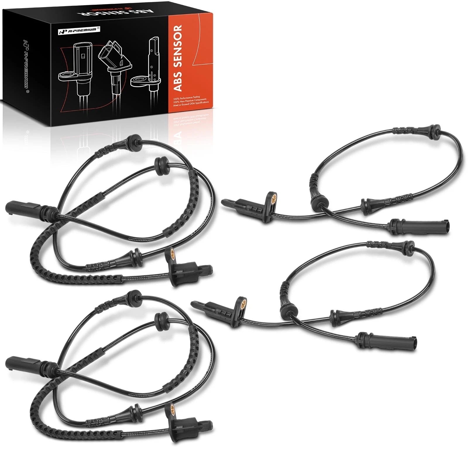 Set of 4 ABS Wheel Speed Sensors for BMW 330i M340i (2019–2020)
