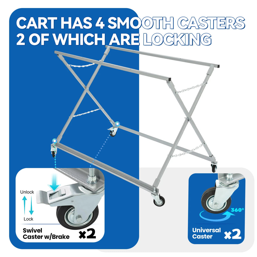 Folding Bed Roller for Pickup Truck (1000lb Capacity)