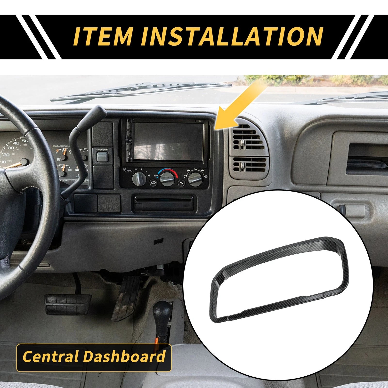 Carbon Fiber Dashboard Meter Frame Cover Trim for Ford Maverick (2022–2024)