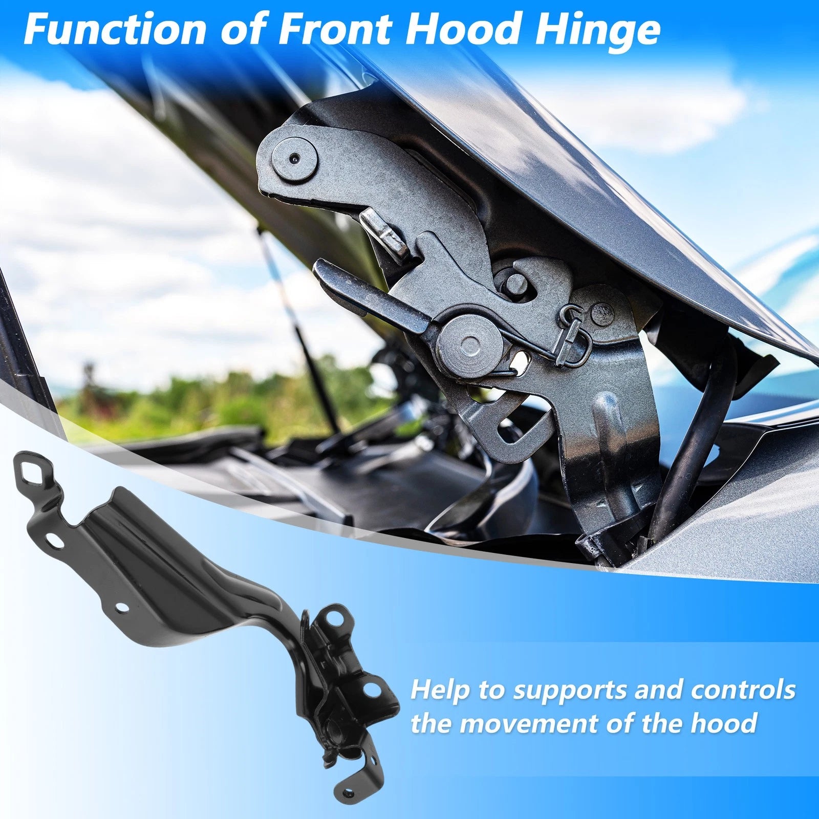 Front Hood Hinge for Subaru XV Crosstrek Impreza (2013–2021) No. 57260FJ0109P/57260FJ0009P