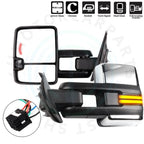 Chrome Power Heated Tow Mirrors for Chevy Silverado Sierra (2014–2018)