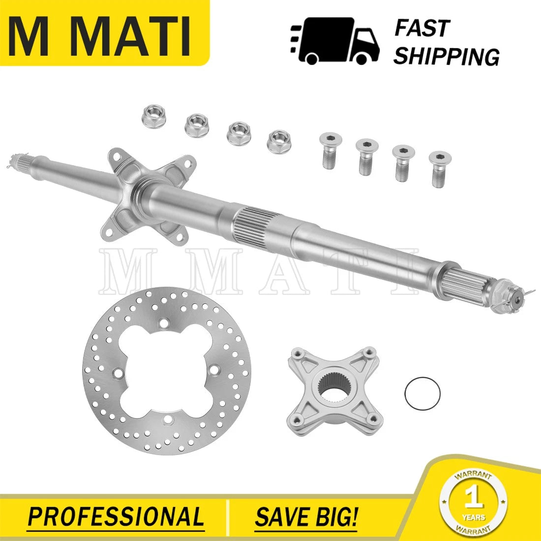 Rear Axle Shaft & Wheel Hub for Honda TRX400EX TRX400 Sportrax 400 (1999–2008)