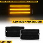 2pcs Smoked Lens Amber LED Bumper Signal Light for Jeep Wrangler TJ (1997–2006)