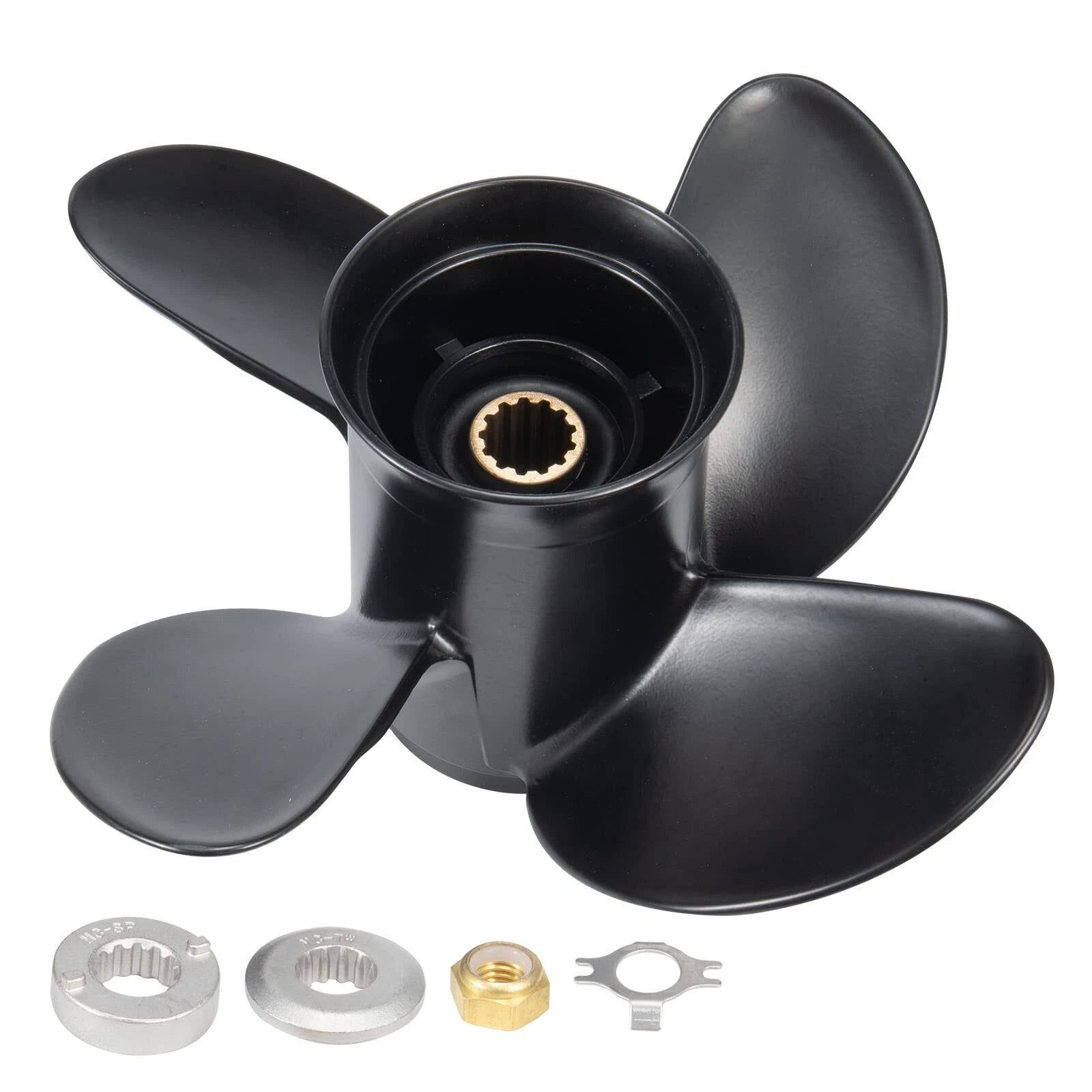 4-Blade Boat Propeller for Mercury 25-70HP (48-8M8026630) 10.3 x 13