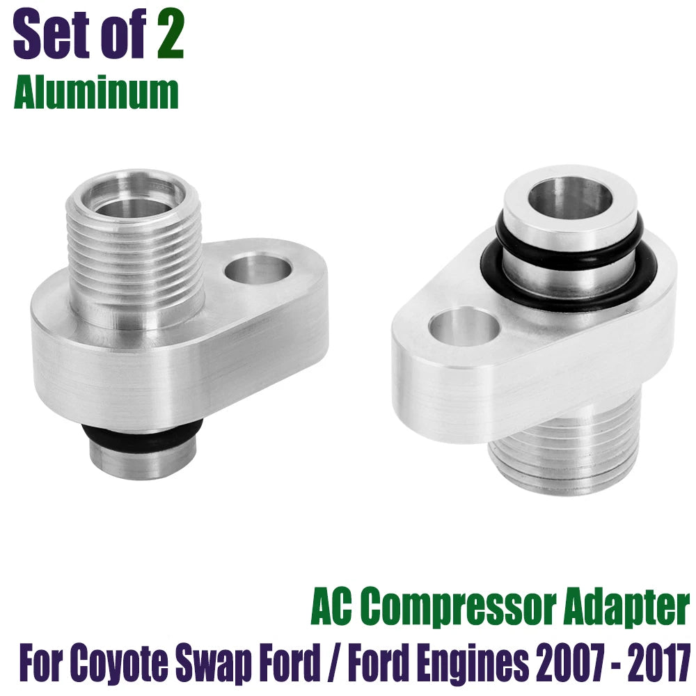 Coyote Swap AC Compressor Adapter Fittings Kit for Ford (2007–2017)