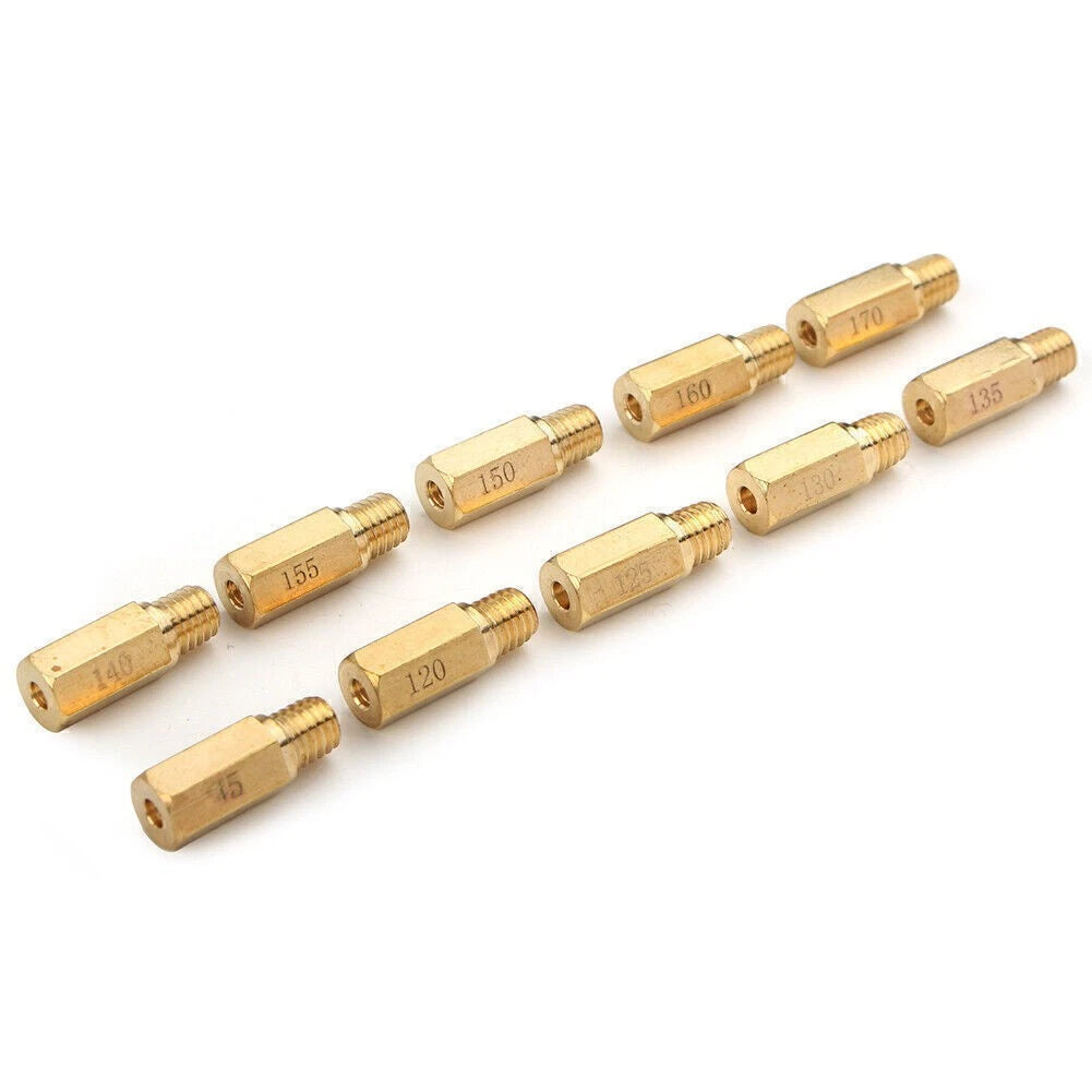 10PCS Carburetor Main Jets Kit for PWK Mikuni OKO KOSO #120-#170