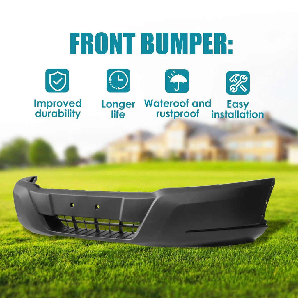 Front Bumper for Ford Transit (2015–2019) Black Plastic