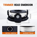 2pcs Spools 1pc Cover 2pcs Springs for DUR181 DUR181Z DUR181RF Trimmer