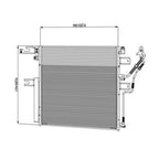Replacement Condenser with Built-in Transmission Oil Cooler for Honda Ridgeline (2006–2014)