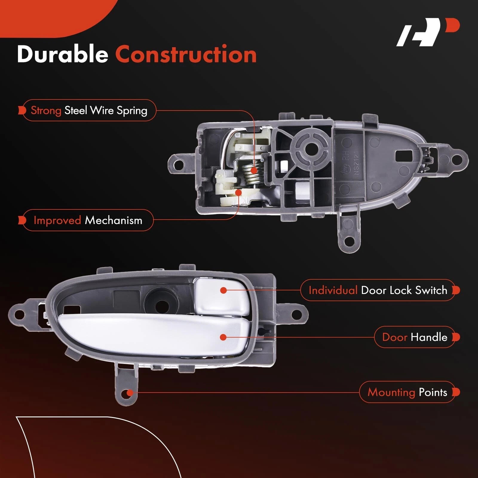 Right Interior Door Handle for Nissan Altima (2007–2013) Maxima (2009–2014)
