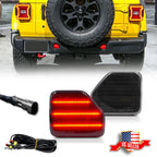 LED Rear Bumper Reflector Light Kit for Jeep Wrangler JL (2018–2023)