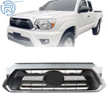 Front Upper Grille for Toyota Tacoma (2012–2015) Black with Chrome Trim