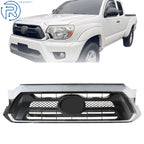 Front Upper Grille for Toyota Tacoma (2012–2015) Black with Chrome Trim