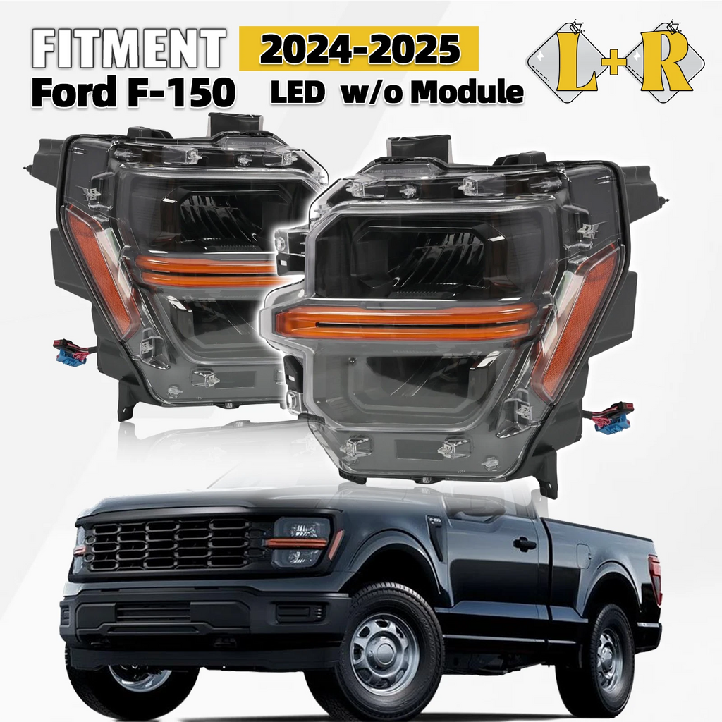 LED Headlight Reflector Pair for Ford F-150 (2024–2026) w/o Module