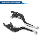 Short Long Brake Clutch Levers for Suzuki Hayabusa/GSXR1300 (1999–2023) Black Silver Tone