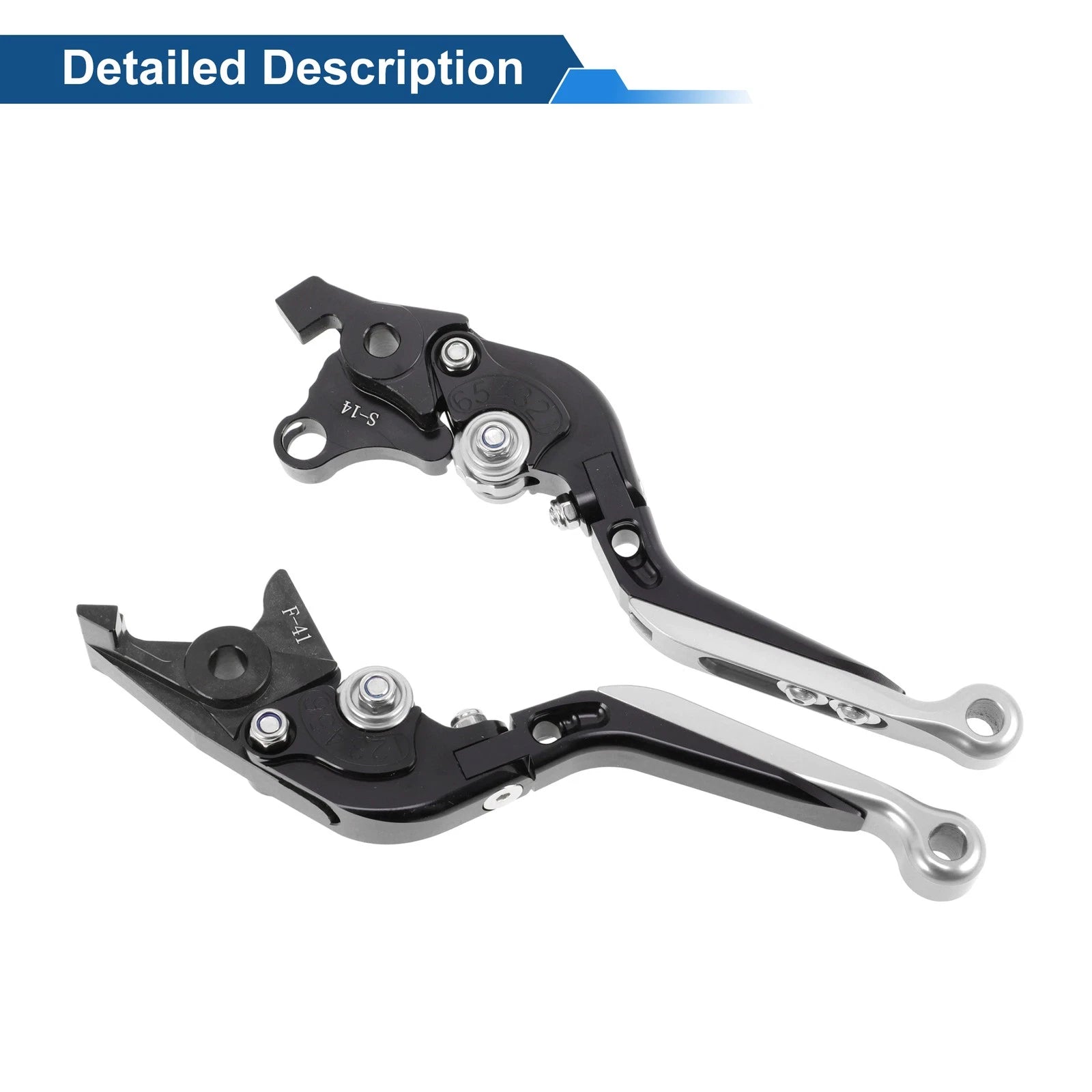 Short Long Brake Clutch Levers for Suzuki Hayabusa/GSXR1300 (1999–2023) Black Silver Tone