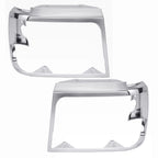 Set of 2 Chrome Headlight Trim Bezels for Ford F150 F250 Bronco (1992–1996)