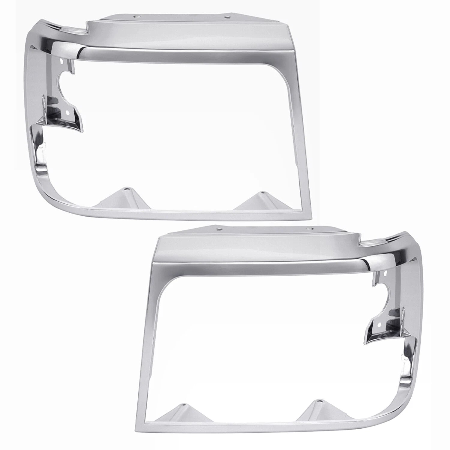 Set of 2 Chrome Headlight Trim Bezels for Ford F150 F250 Bronco (1992–1996)