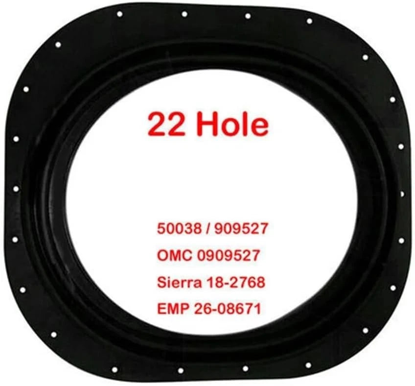 Seal Transom Boot for OMC Stringer 1978–1986 (22 Hole, Rubber, 909527)