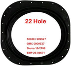 Seal Transom Boot for OMC Stringer 1978–1986 (22 Hole, Rubber, 909527)