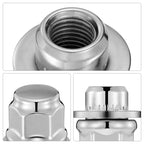 20-Piece Chrome Lug Nuts M12x1.5 for Toyota Corolla/Prius/Highlander/RAV4 (2013–2018)