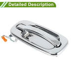 Exterior Door Handle for Chevrolet GMC (Silver Tone, Rear Left)