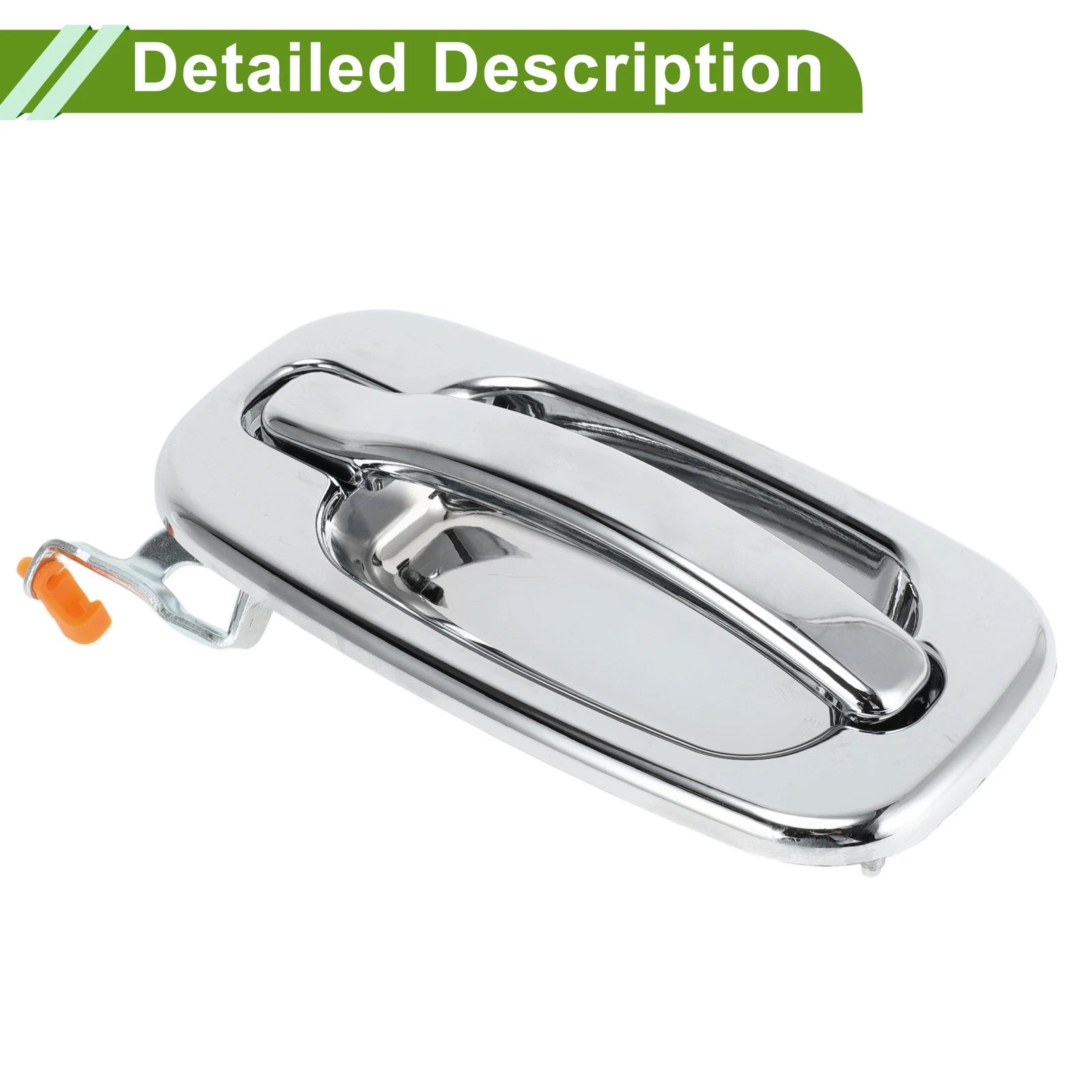 Exterior Door Handle for Chevrolet GMC (Silver Tone, Rear Left)