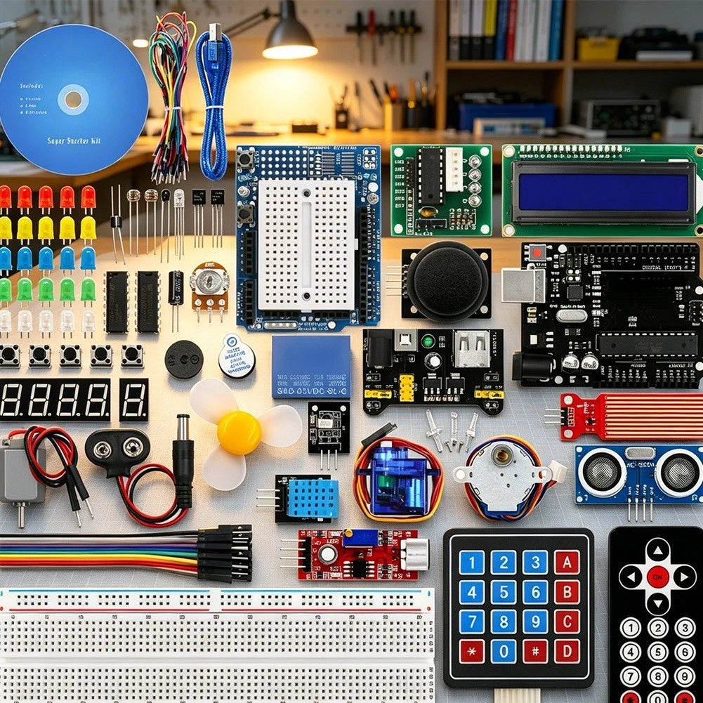 Starter Kit for Arduino R3 with Sensors, Motors, LCD1602 Module