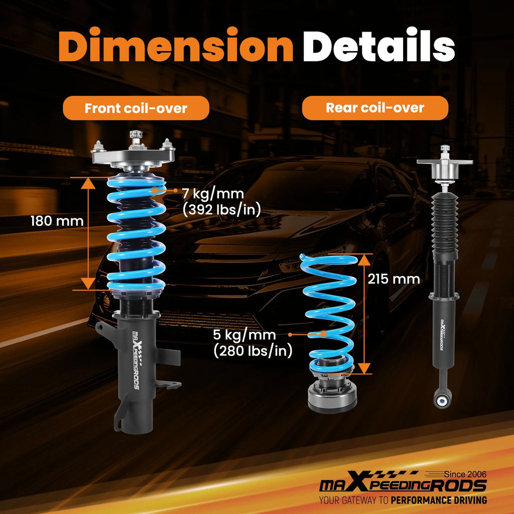 Adjustable Coilovers Suspension for Ford Focus MK3 (2011-2017)