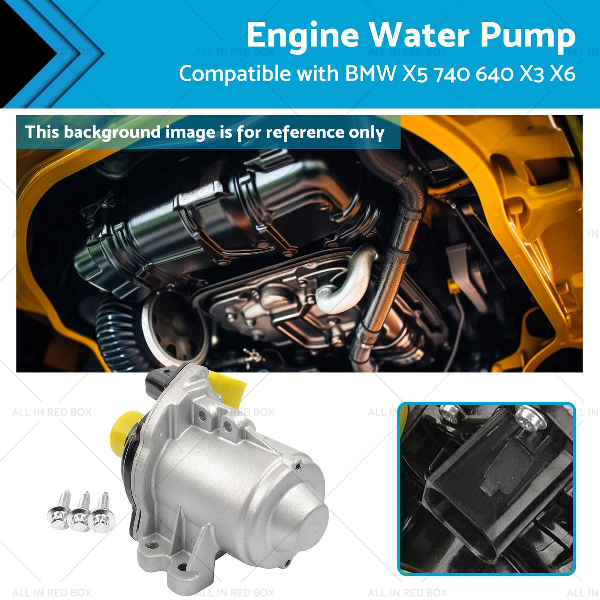 Electric Water Pump for BMW X5 740 640 X3 X6 (11517588885, 11517563659)