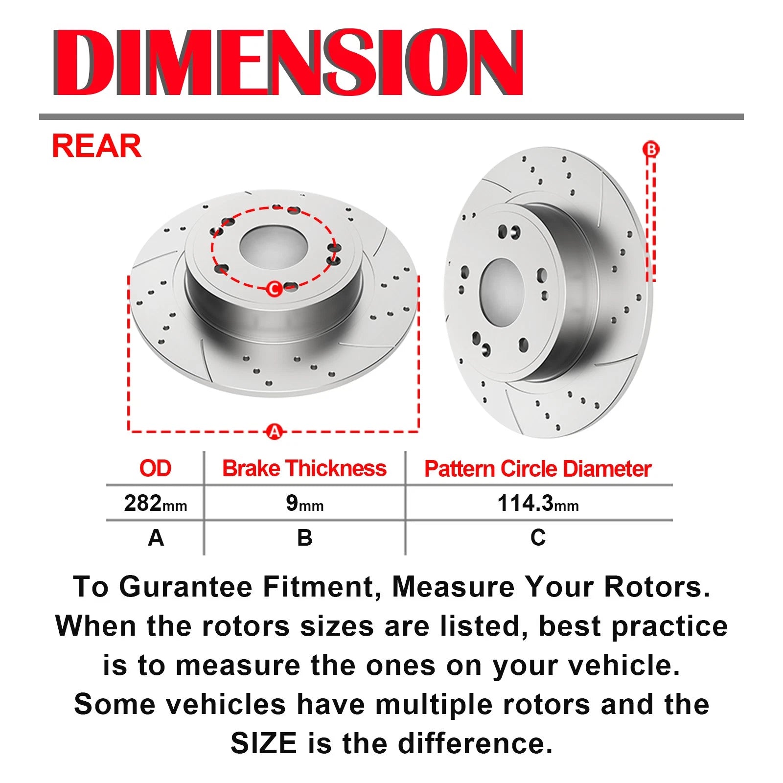 Drilled Brake Rotors & Pads for Honda Accord (2008-2010)
