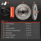 Front Disc Brake Rotors for Mercedes-Benz CLA250 (2014–2019)