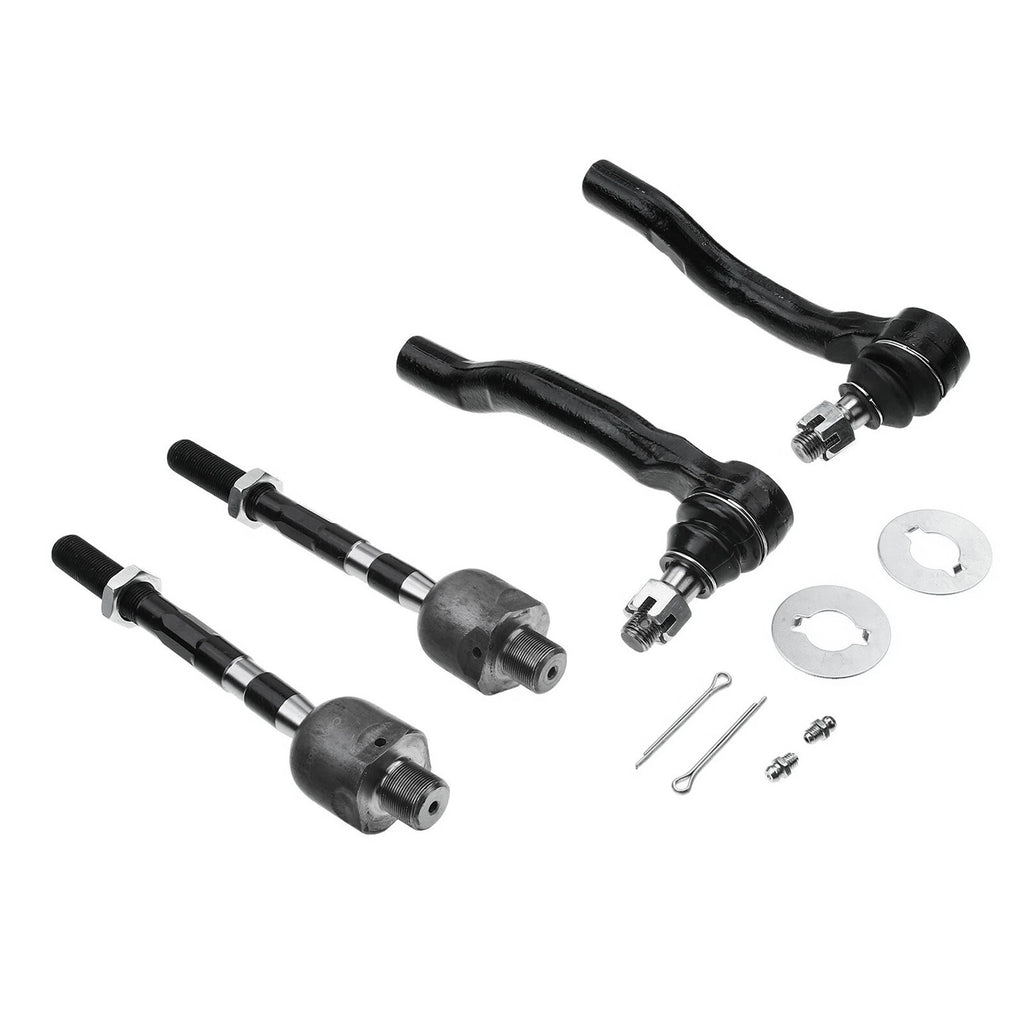 Set of 4 Inner & Outer Tie Rod Ends for Nissan Frontier Pathfinder (2005–2019)