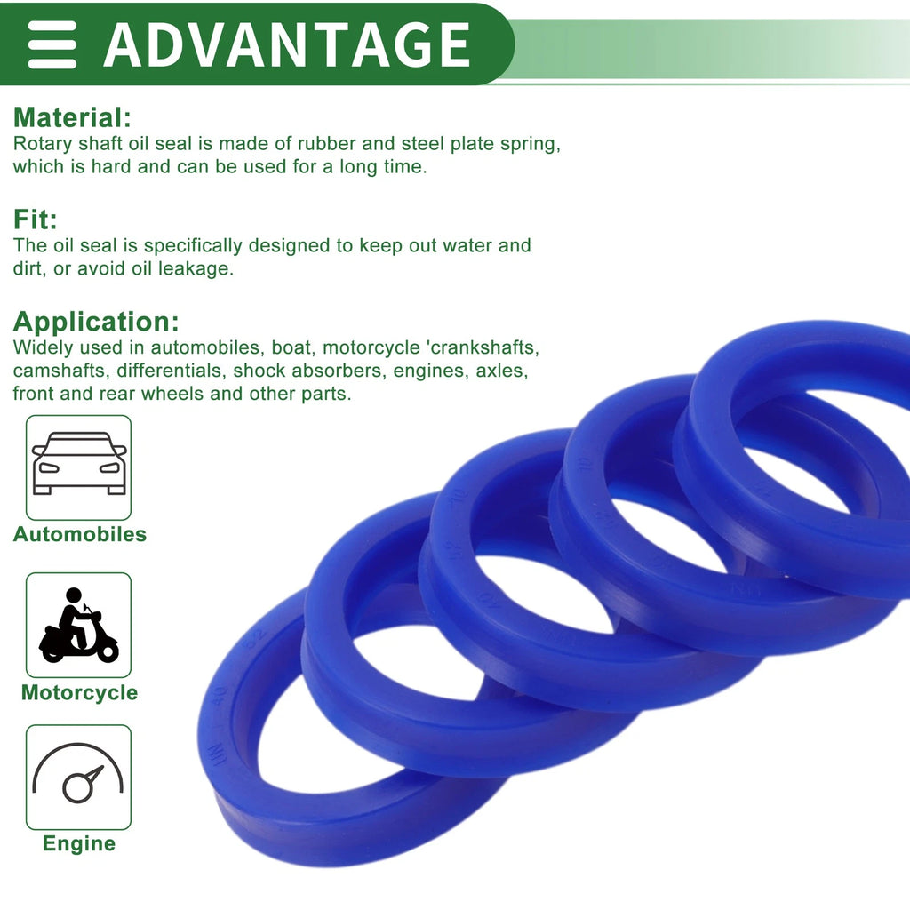 Set of 5 Oil Seal Rotary Shaft Seal 40x52x10mm for Various Models