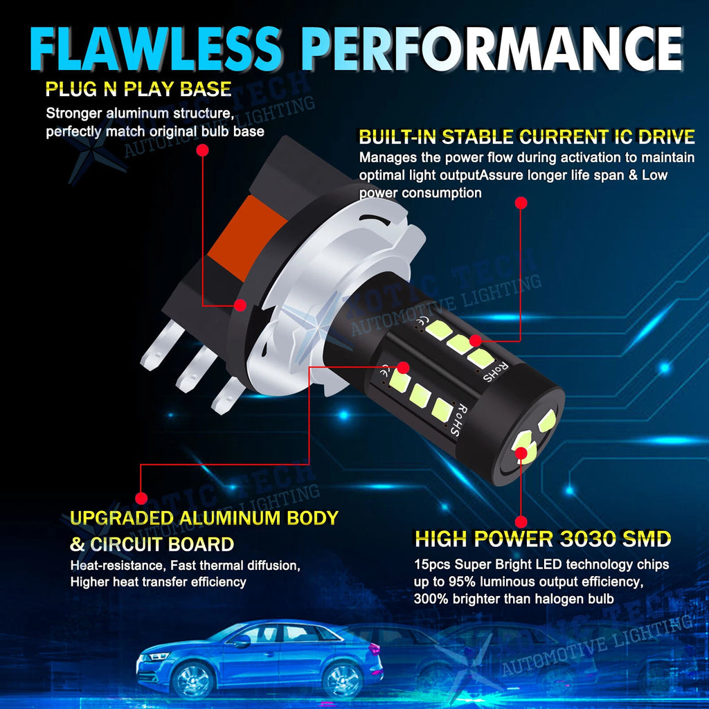 High Power Blue H15 LED High Beam DRL Light Bulb for Mercedes CLA 2014-2024