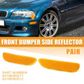 Pair Front Bumper Reflector Side Marker for BMW 325Ci 330Ci 328Ci (2001–2006)
