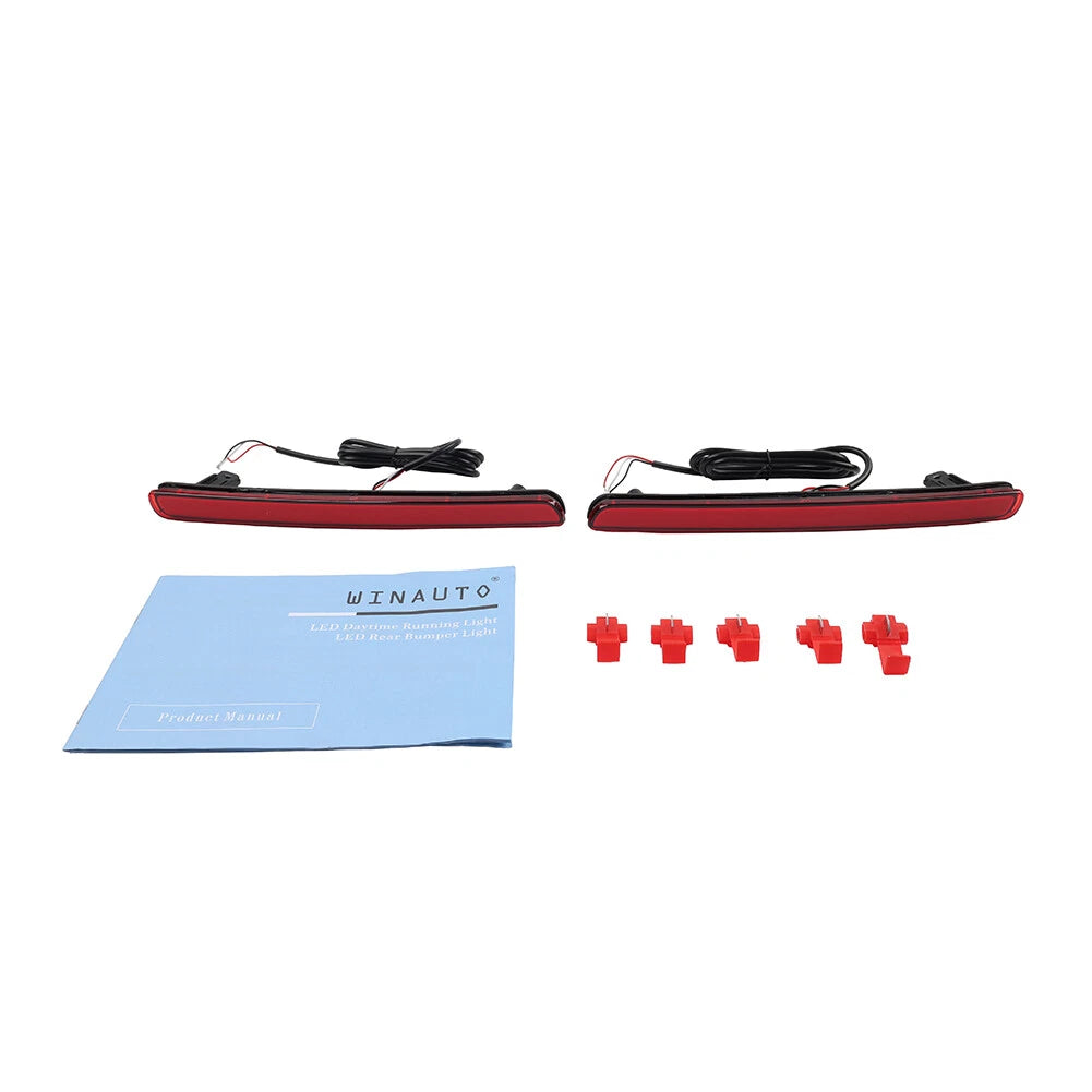2X Red Rear Bumper Tail Light Brake Lamp for Toyota Corolla (2019–2022)