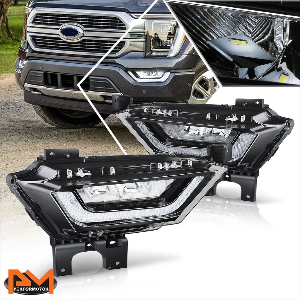 LED Black Housing Fog Lights for Ford F-150 (2021–2023)