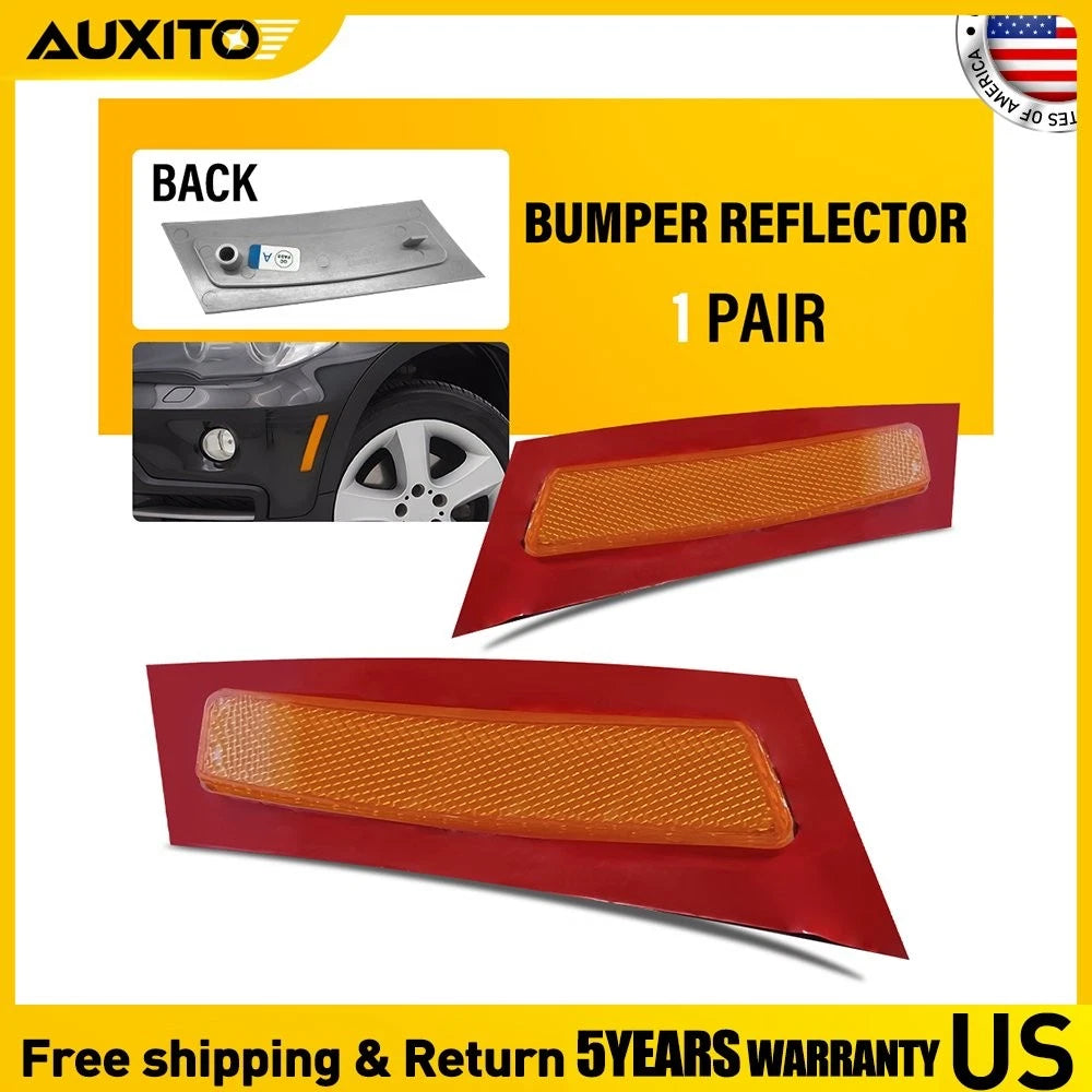 Set of 2 Amber Front Bumper Reflectors for BMW X5 E70 (2007–2010)