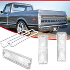 2X Clear Tail Light Lenses for Chevy GMC Pickup Truck (1967–1972)