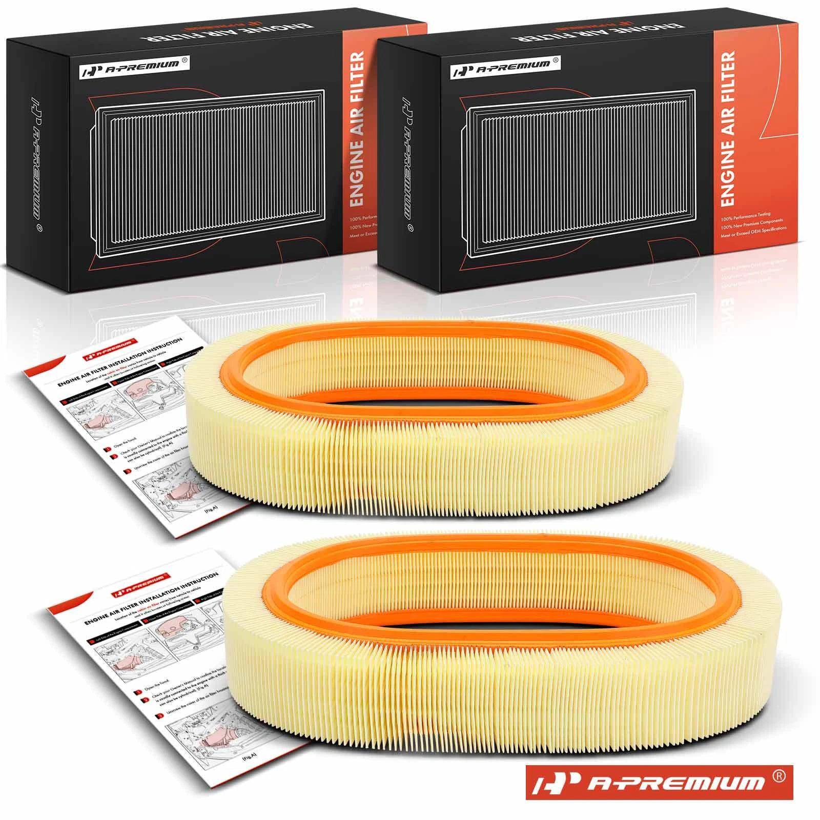2X Engine Air Filter for Mercedes-Benz 380SE 500SEC 500SEL (1984–1985)