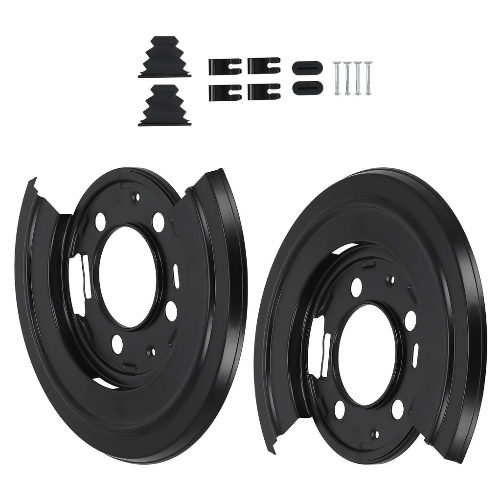 Pair Rear Brake Dust Shield Backing Plates for Ford Excursion F-250 F-350 F-450 (2000–2005)