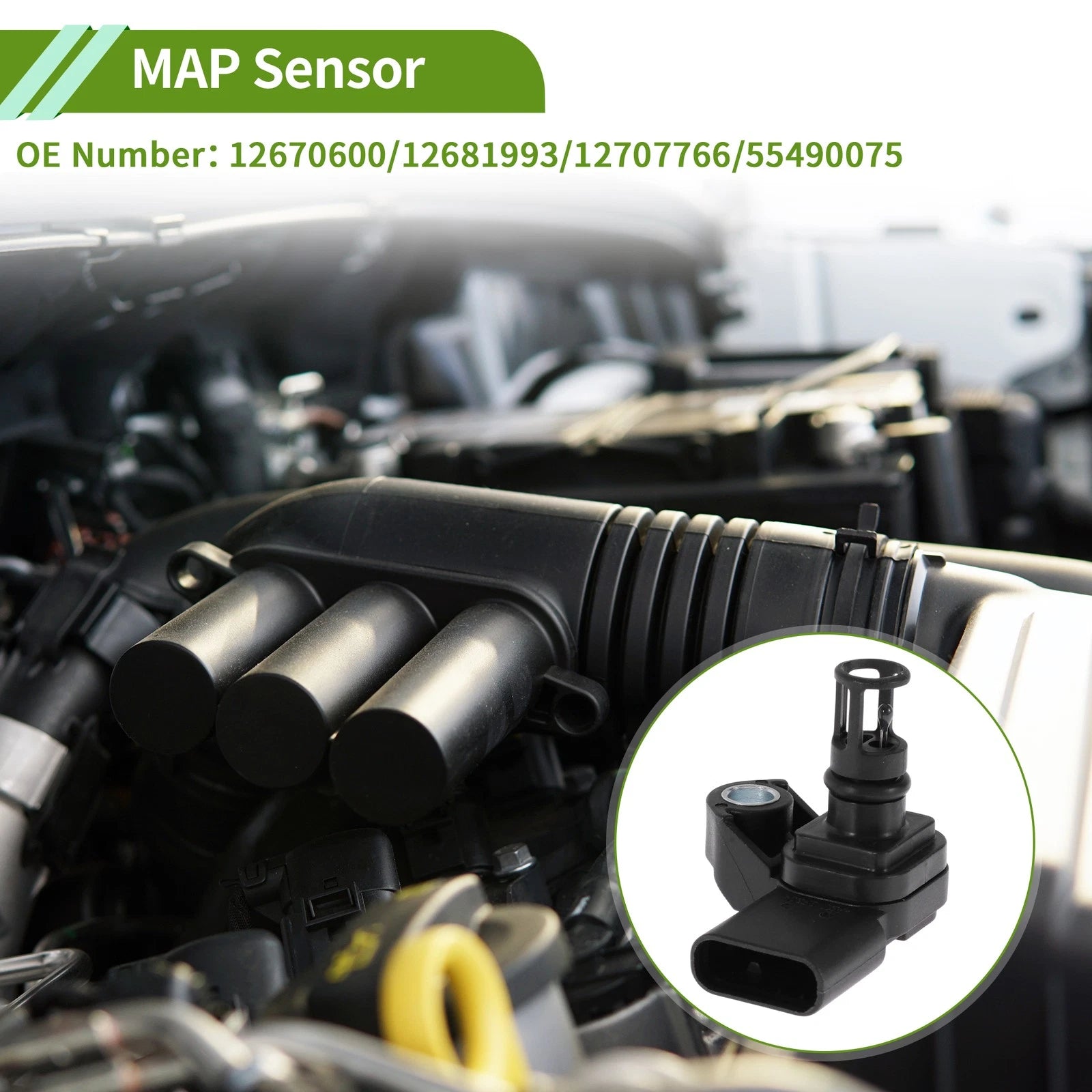 MAP Sensor for Chevrolet Cruze (2018–2019) No.12670600