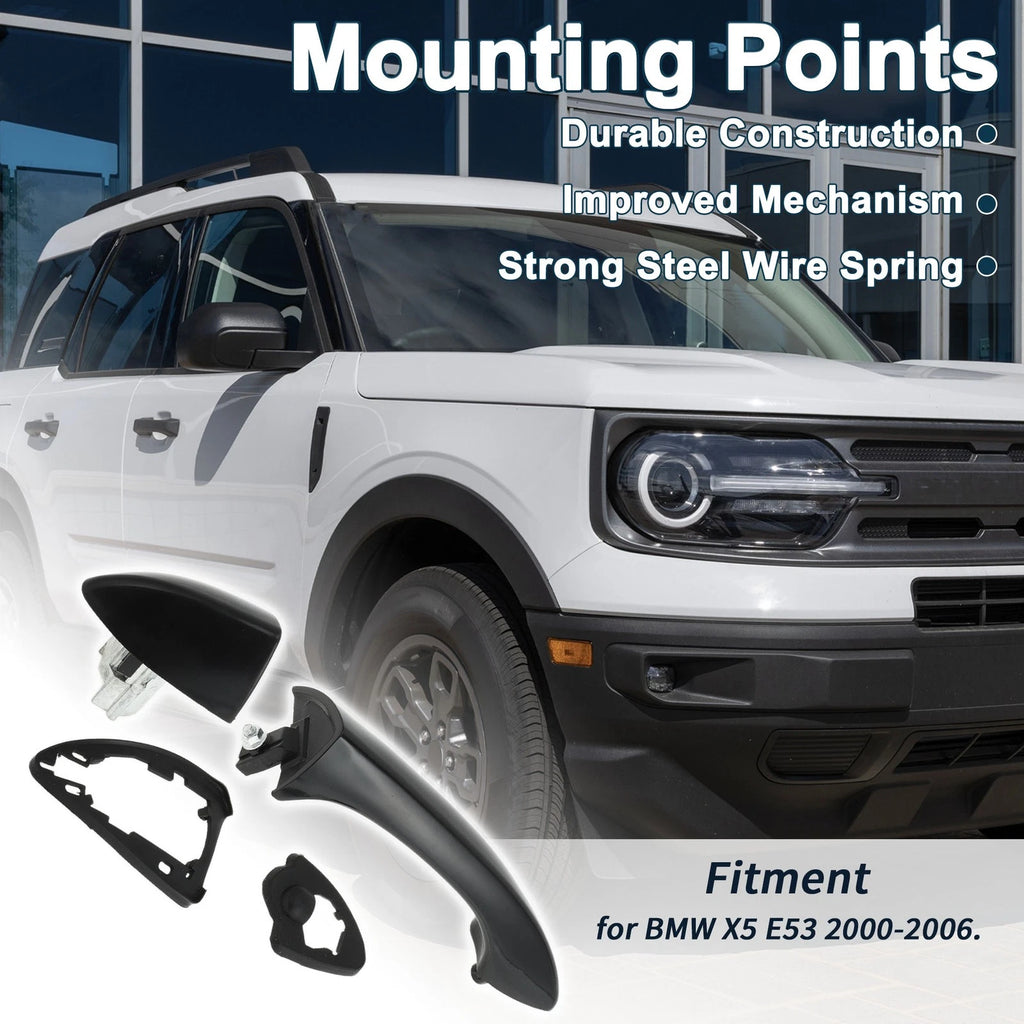 Front Right Exterior Door Handle for BMW X5 E53 (2000–2006) No. 51218257738 Black